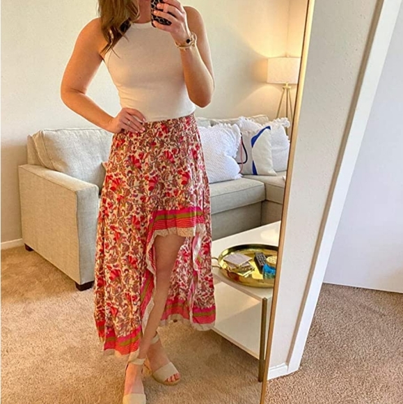 🆕️ Boho Floral Print Long Skirt - Picture 3 of 7